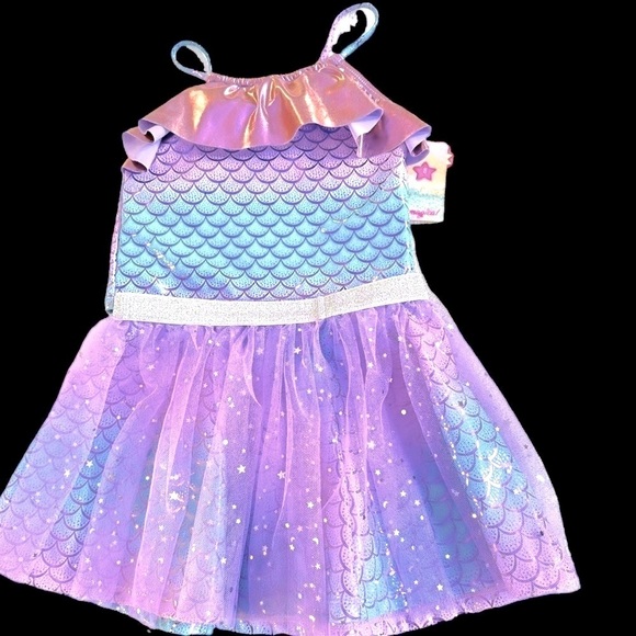 btween bmagical 3Pc Mermaid Skirt Tankini Set Girls Size 8 UPF 50 Multicolor NWT - Picture 4 of 11